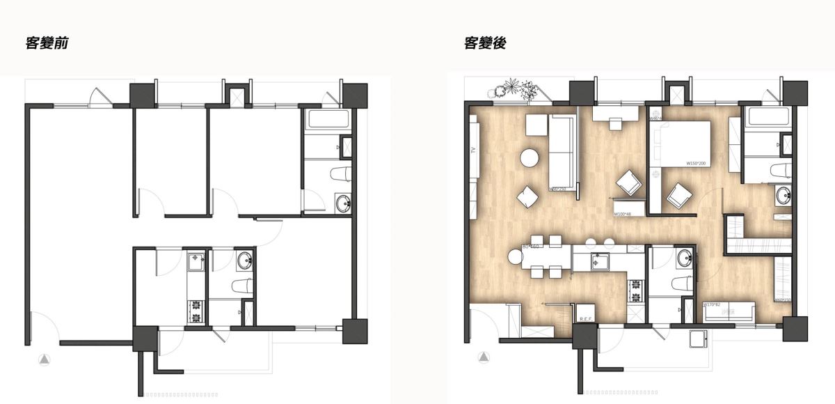 客變平面圖，艾美室內設計預售屋客變服務